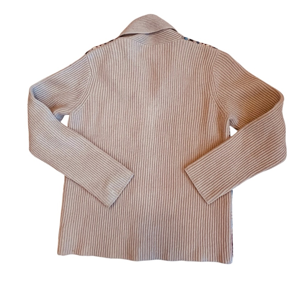 Ralph Lauren Sz S Vintage 1996 Crochet Patchwork Lambswool Cardigan Sweater - Picture 5 of 13